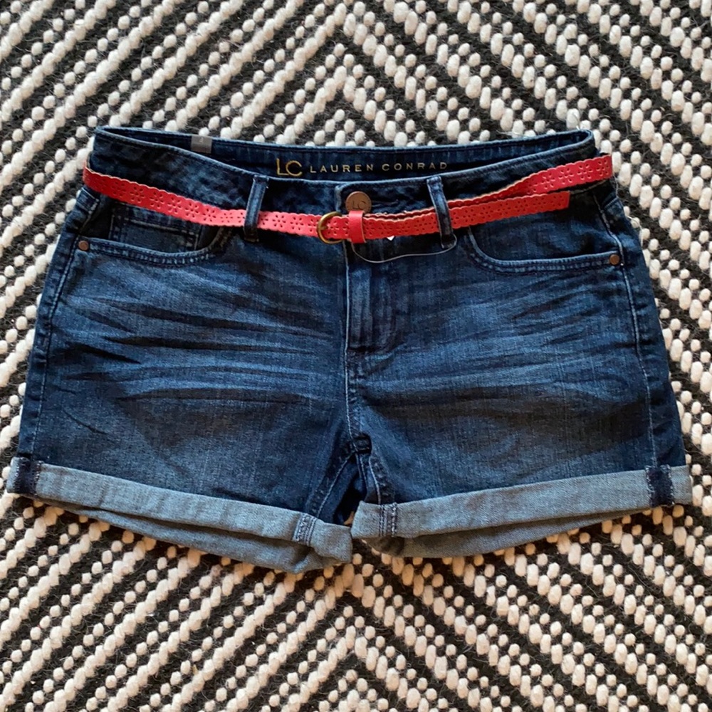 LC Lauren Conrad Dark Blue Denim Shorts